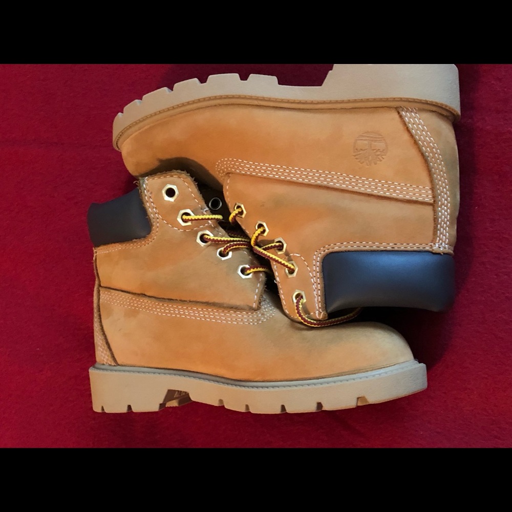 Little boys Timberland boots size 12.5